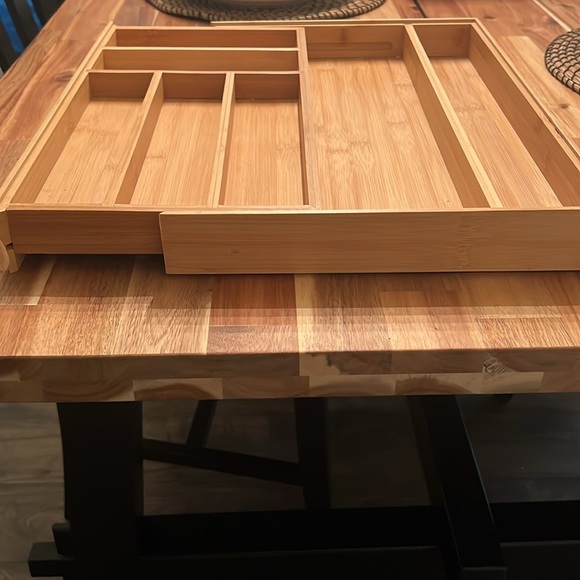 Brightroom Bamboo 7 Compartment Expandable Draw Organizer - Picture 8 of 9